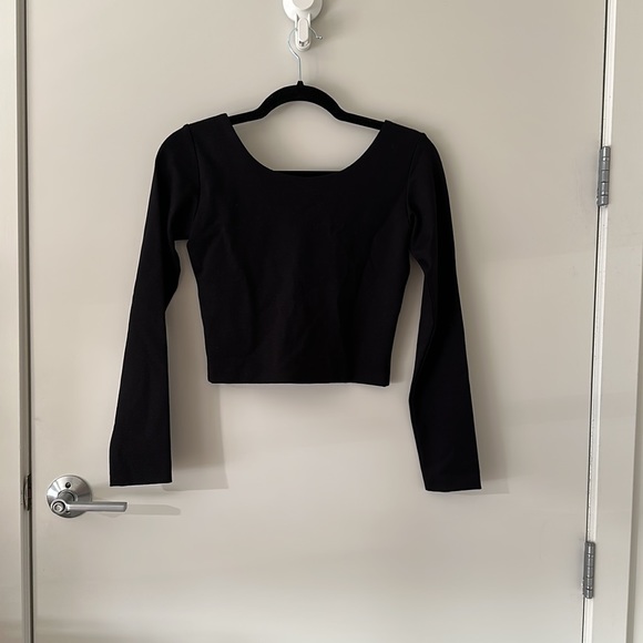 Amanda Uprichard Ponte Crop Top in Black - Picture 4 of 4